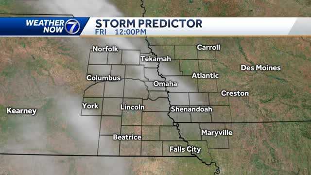 More clouds Friday afternoon, rain chances tonight