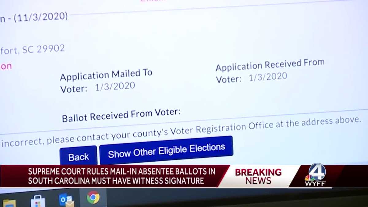 High court reinstates South Carolina ballot witness requirement