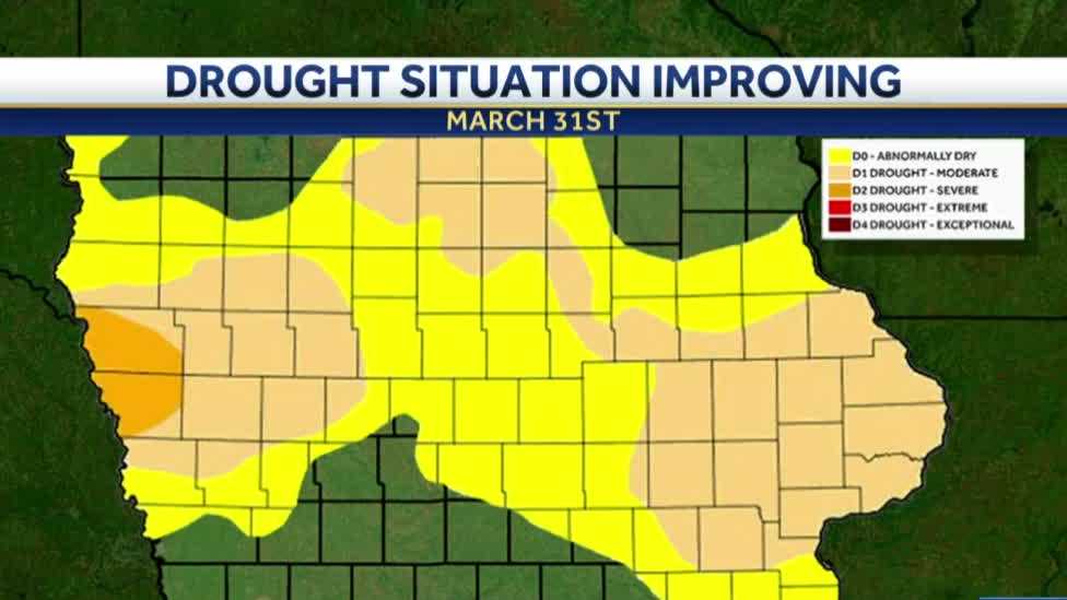 Iowa drought conditions improving as state receives snow, rain