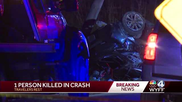 One person has died after a two car crash in Travelers Rest