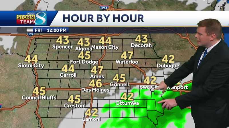 Iowa weather: Early showers give way to a sunny Friday
