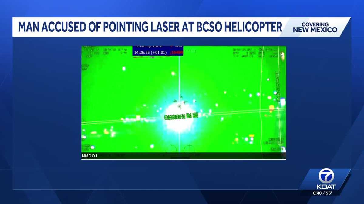Man accused of pointing laser at BCSO helicopter - KOAT