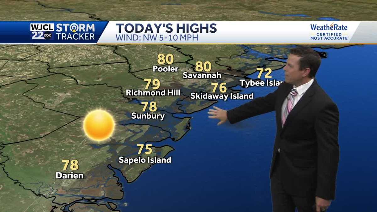 Lots of sunshine today and pleasantly warm - WJCL