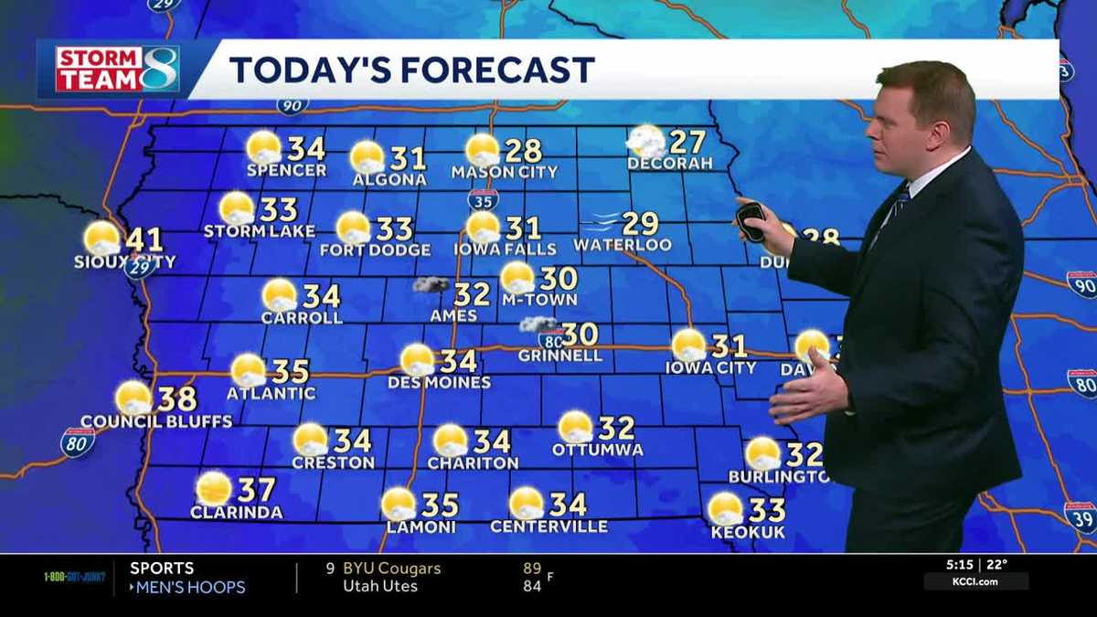 Iowa weather: Chilly start today, warming to start the work week