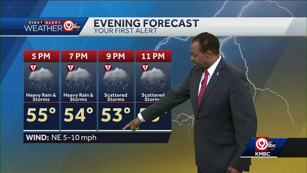 Heavy rain to continue Tuesday evening