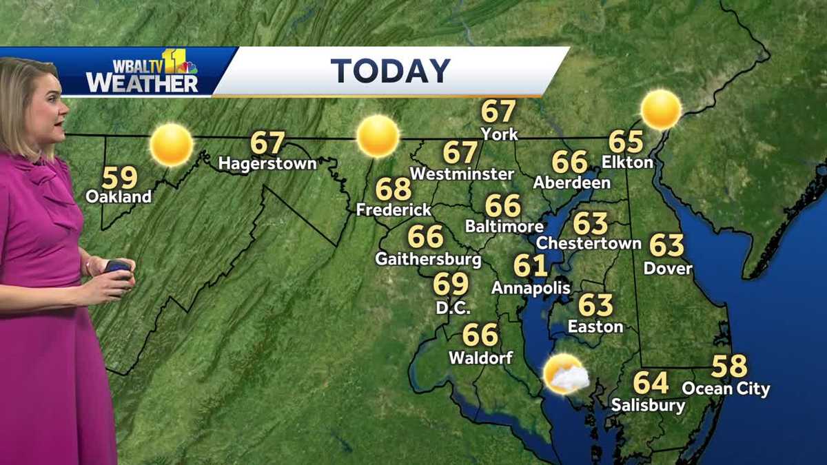 Sunny, warmer week ahead for Maryland with temps in 60s