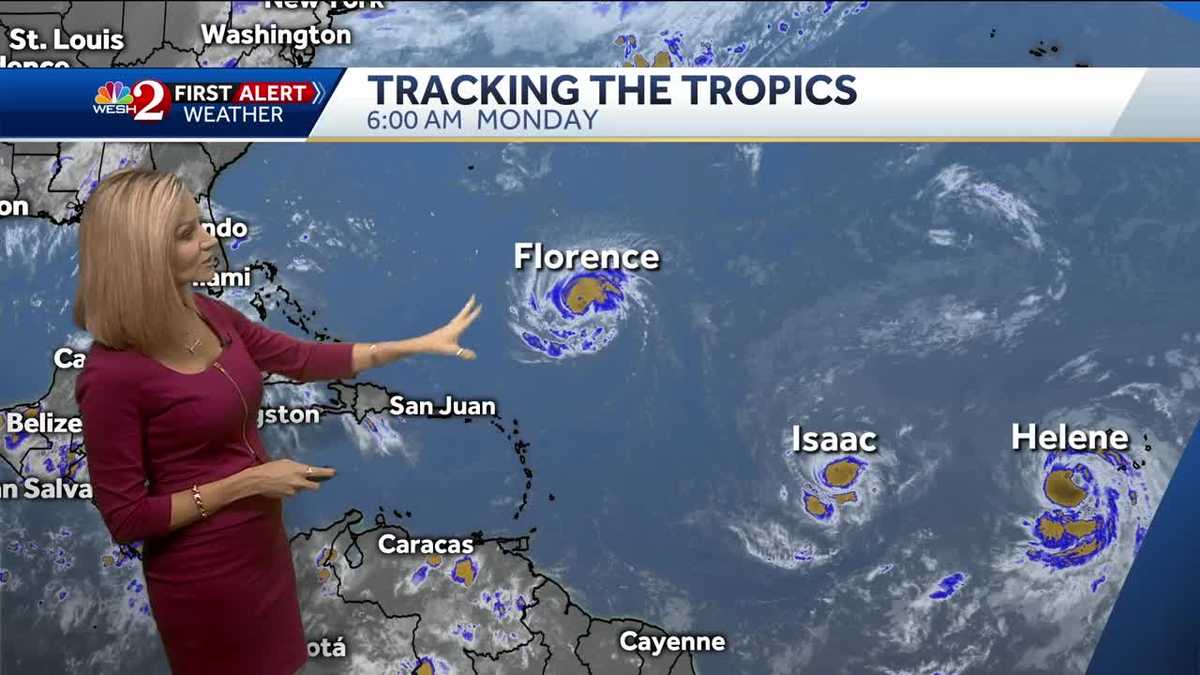 Tracking 3 hurricanes in the tropics