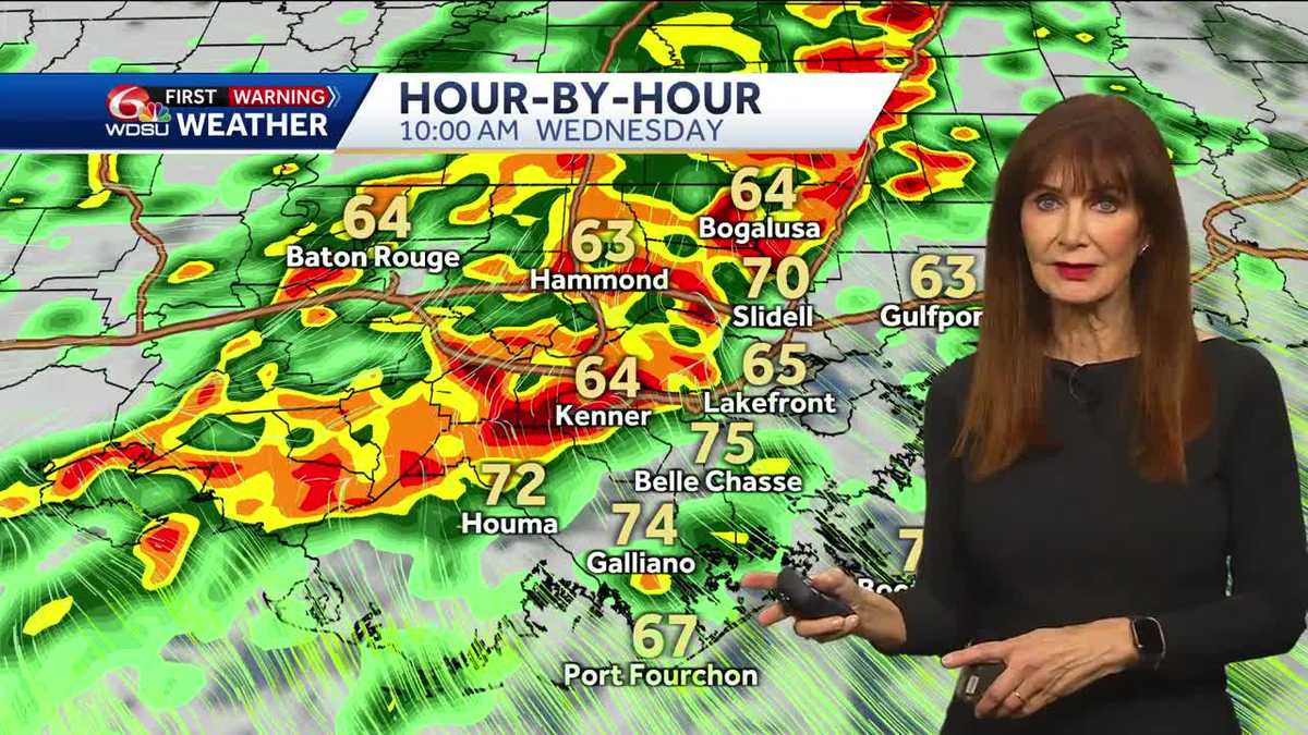 Locally heavy rain Wednesday and Thursday