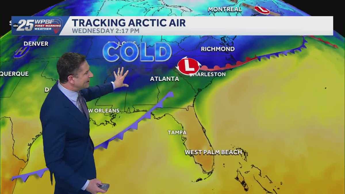 End-of-week temps in the 30s & 40s across South Florida