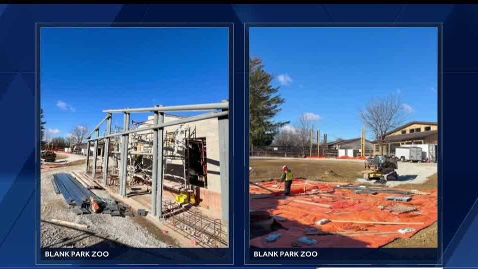 Lion exhibit construction progresses at Blank Park Zoo