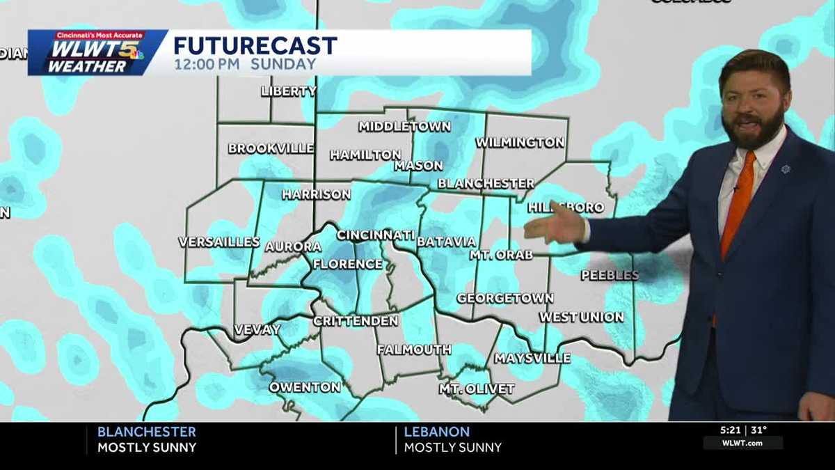 Timeline: When Sunday snow showers move into Greater Cincinnati