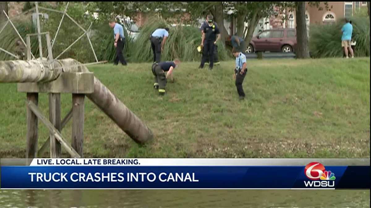Driver dies after truck crashes into canal