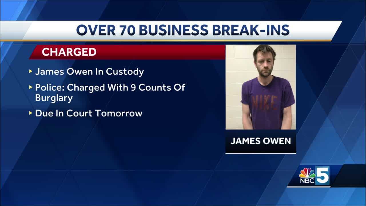 Vermont Man Arrested After More Than 70 Businesses Were Burglarized