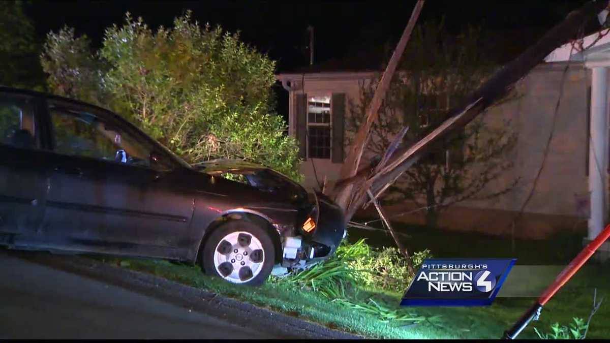 Crash knocks down utility pole in North Strabane