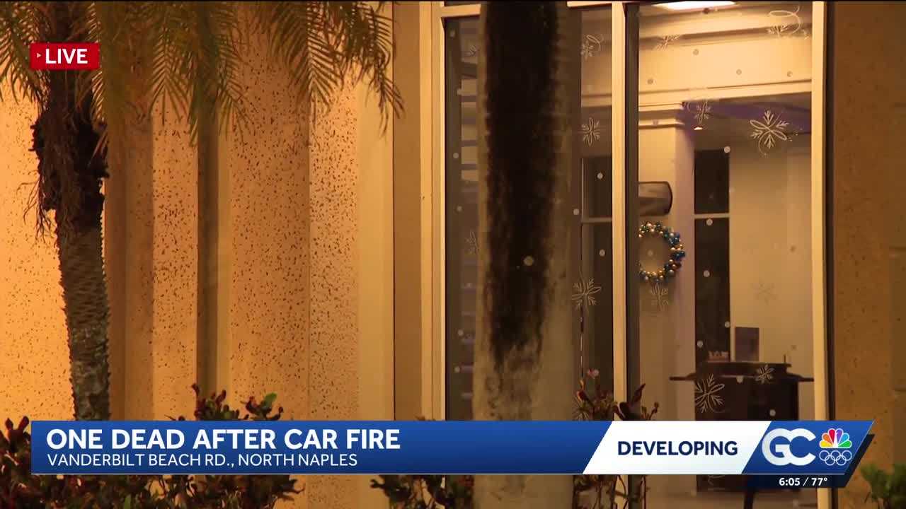 One dead after North Naples vehicle fire on Vanderbilt Beach Road ...