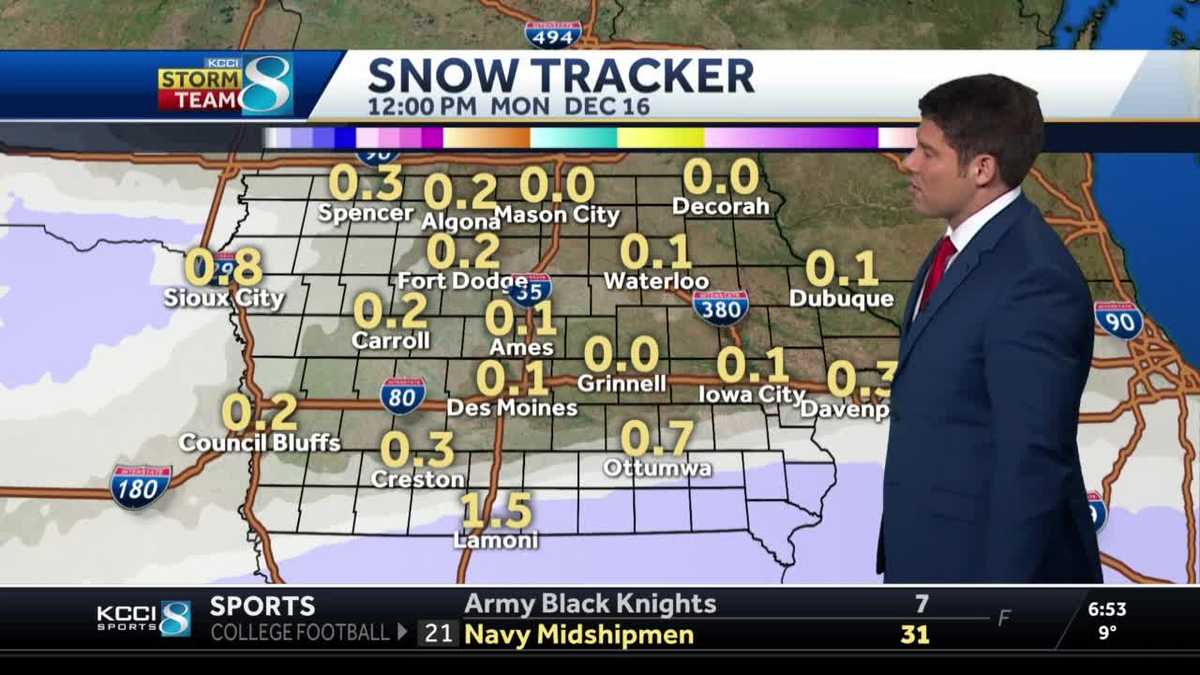Snow chances for southern Iowa