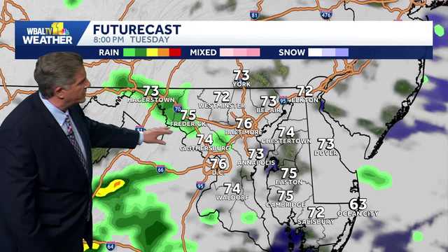 T-Storms possible Wednesday in Baltimore Metro