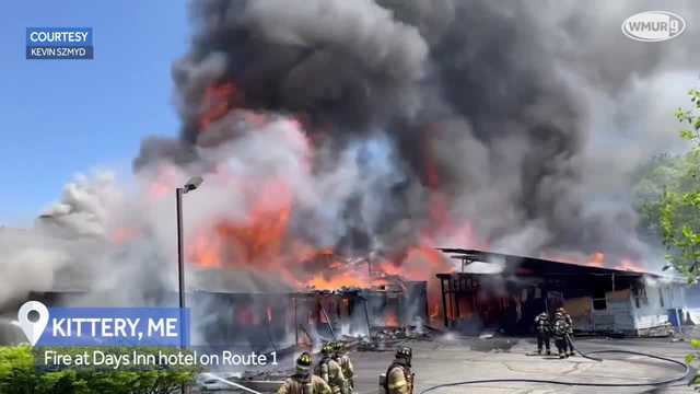 Hotel engulfed in flames on Route 1 in Kittery, ME - Vimarsana News