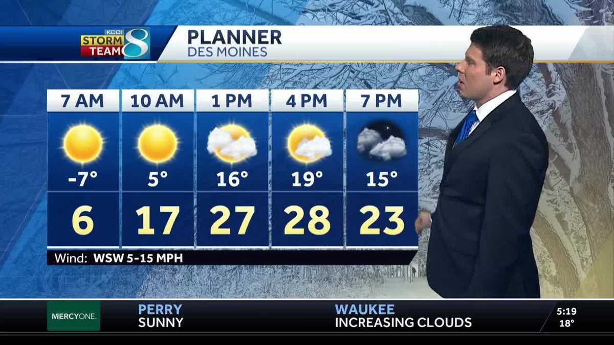 Cold night ahead with mostly clear skies