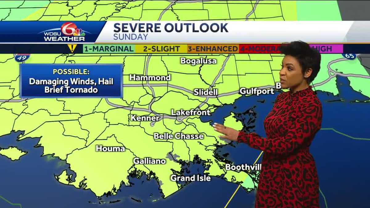 Scattered rain and storms today, severe threat Sunday