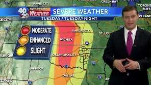 Strong to severe storms likely overnight Tuesday into Wednesday