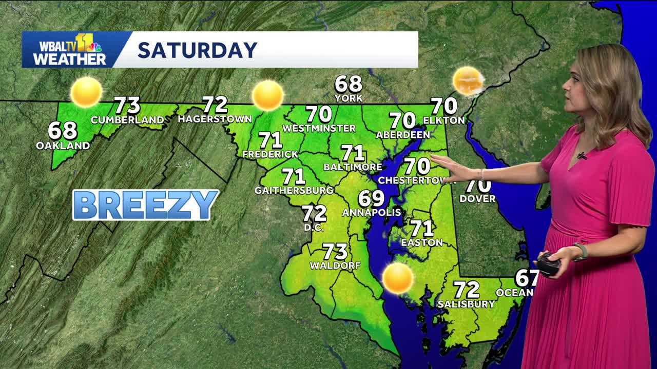 Pleasant and dry weekend ahead for Maryland