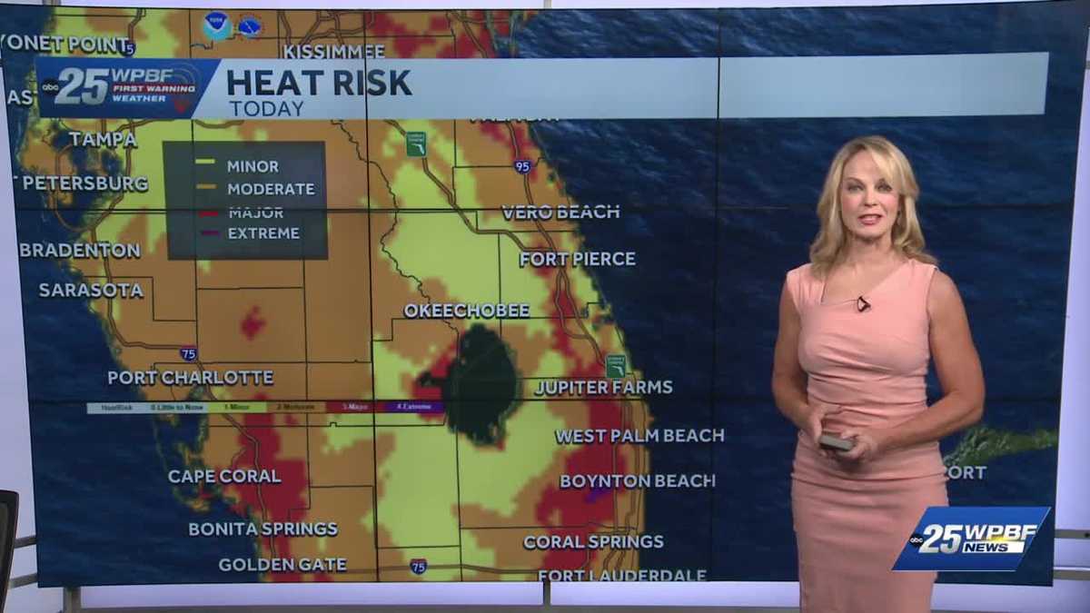 Impact Heat for South Florida with Isolated Storms