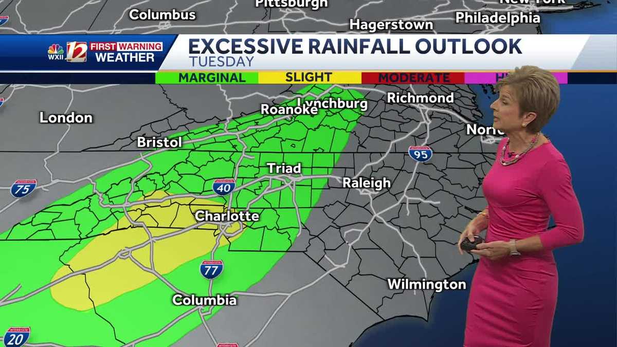 WATCH: Steady, heavy rain into Wednesday then turning colder