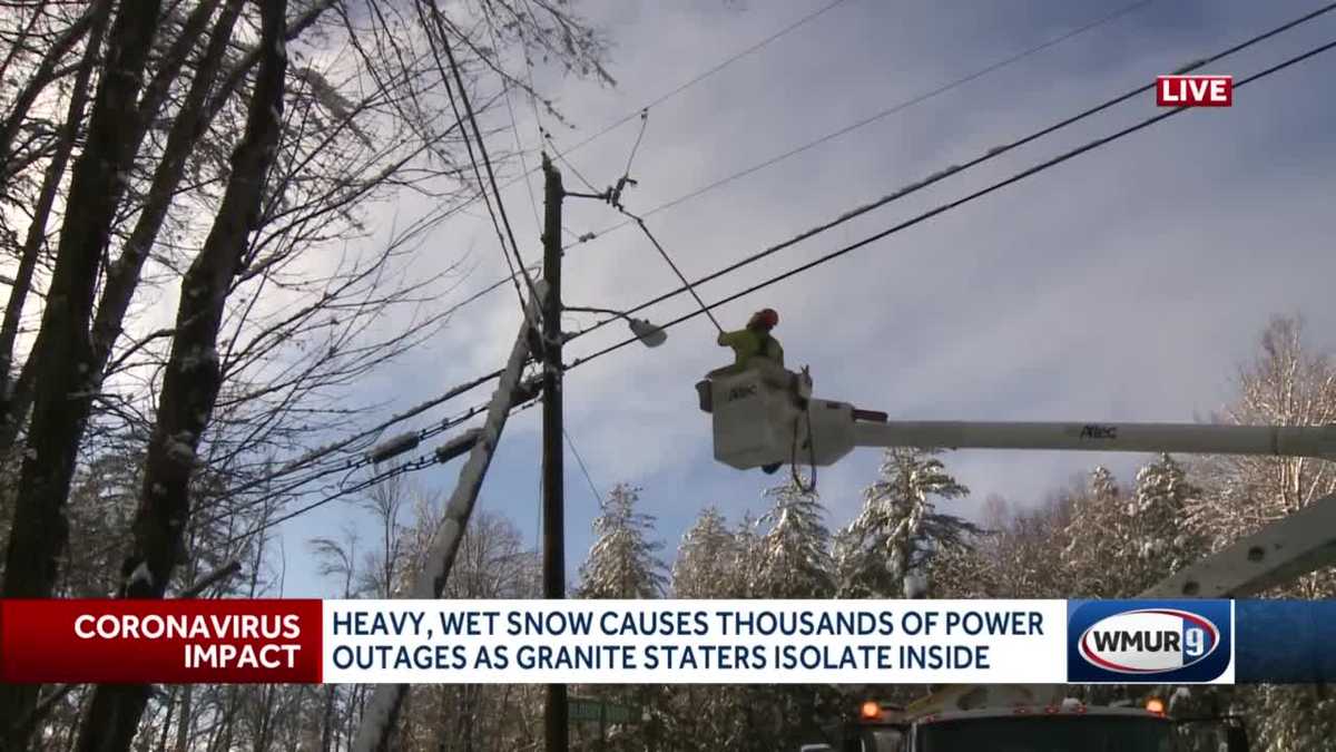 Heavy, wet snow causes thousands of outages