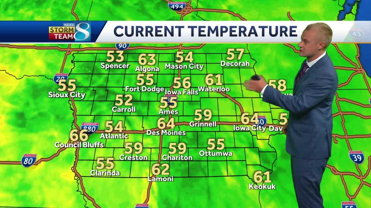Temps rising into the week in Iowa