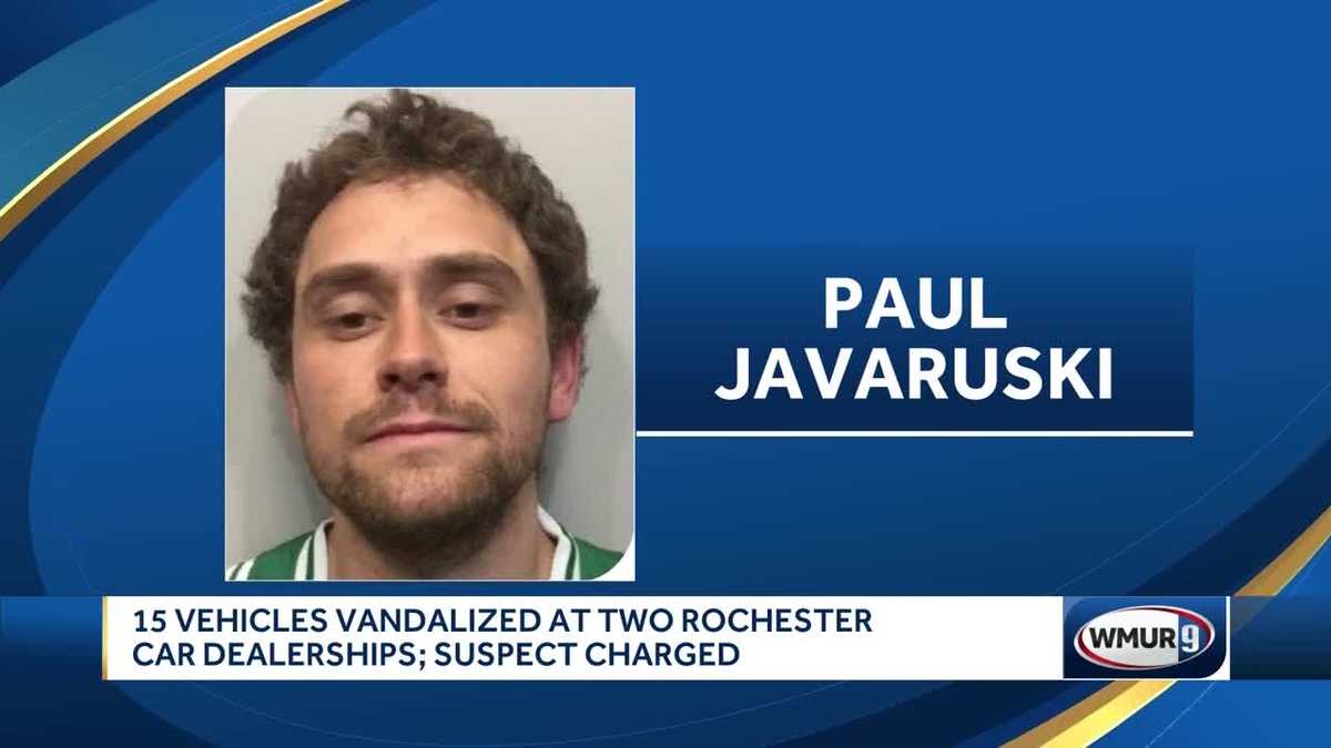 Man charged after 15 vehicles vandalized at two Rochester car dealerships