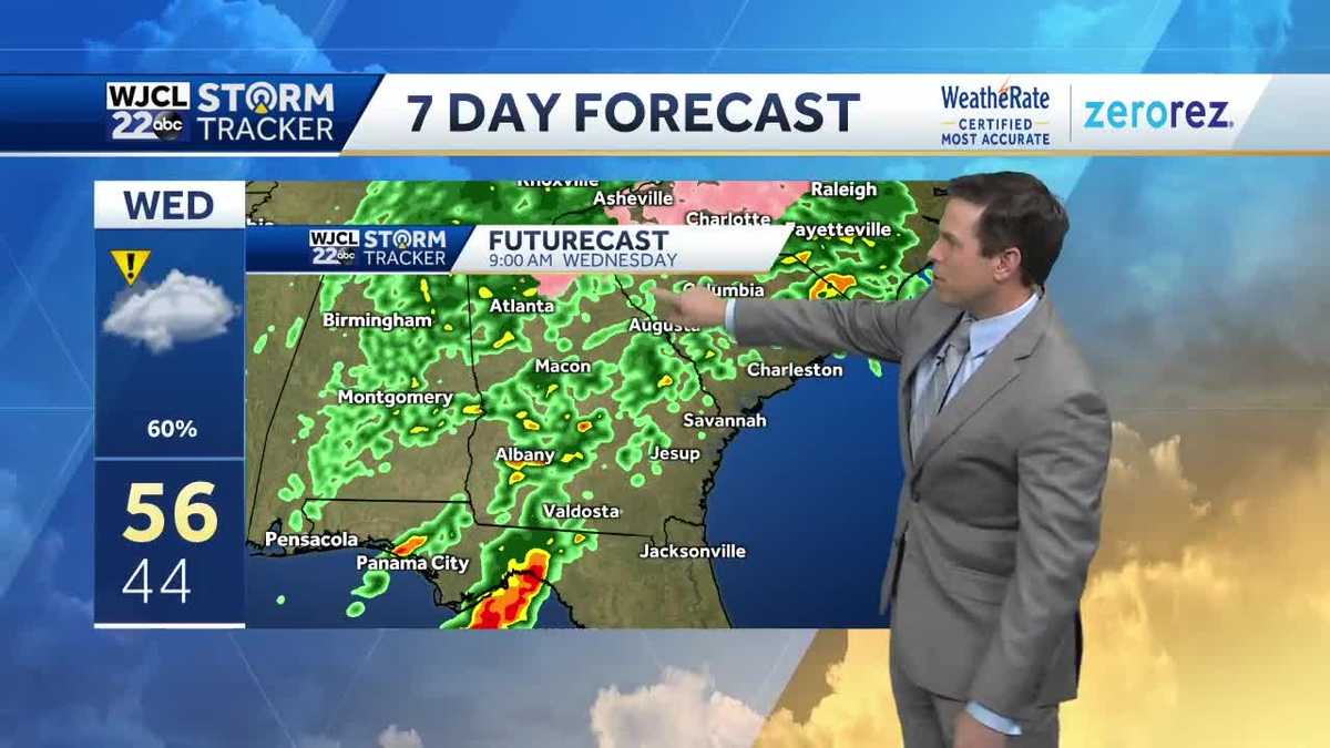 Mainly dry today but rain is on the way - WJCL