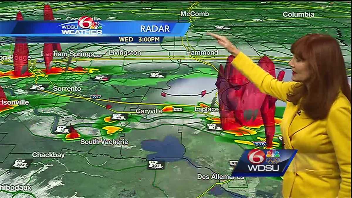 Wednesday Night Rain and storms will dissipate