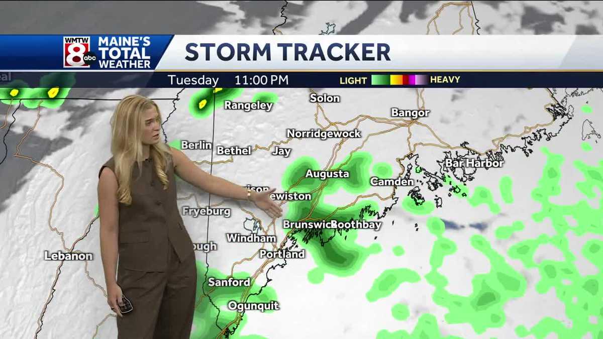 Maine's Total Weather is tracking isolated thunderstorms this afternoon