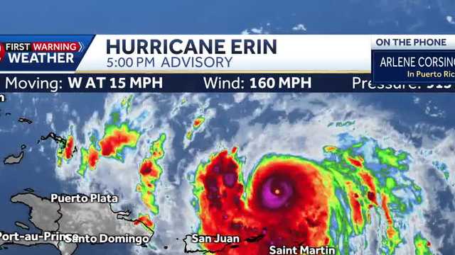 Hurricane Erin makes history with rapid rise to Category 5