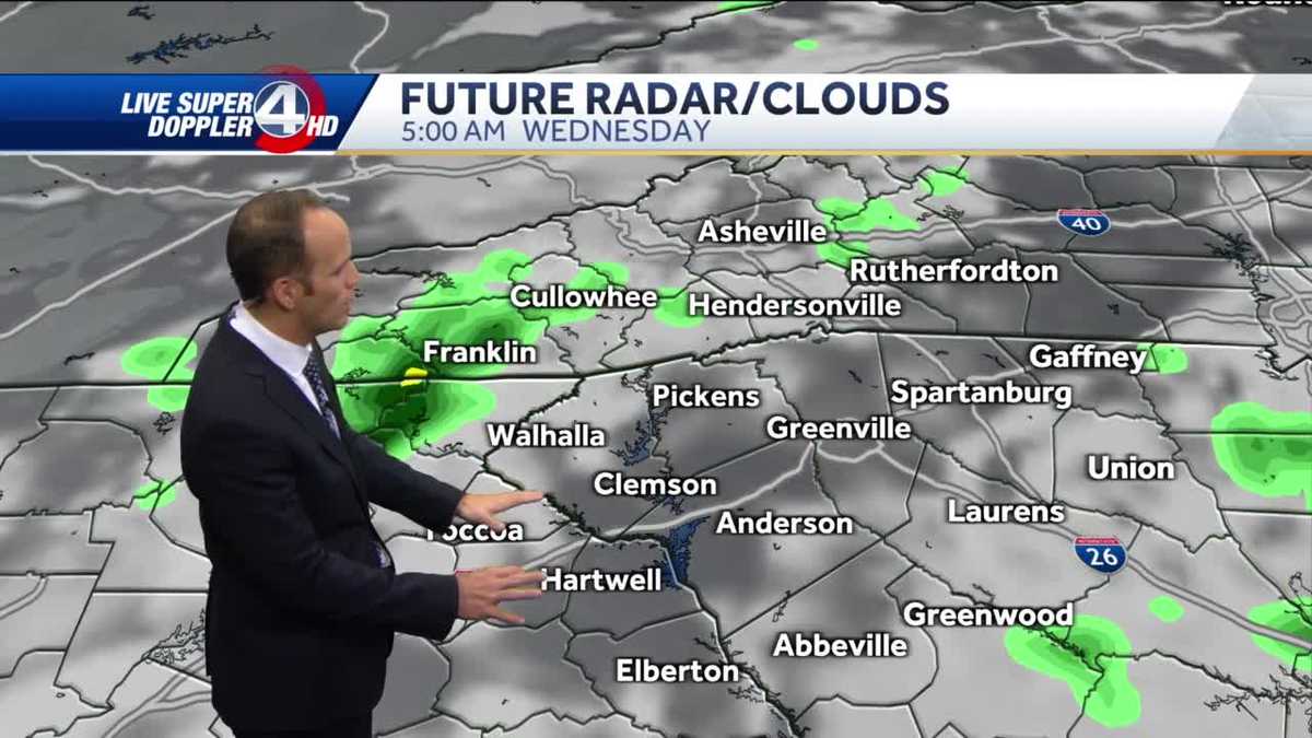 Greenville Belownormal temps, chance of scattered storms