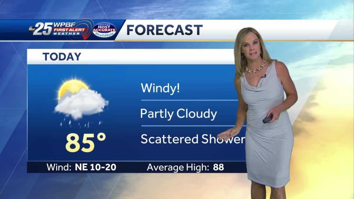Windy with Showers for South Florida