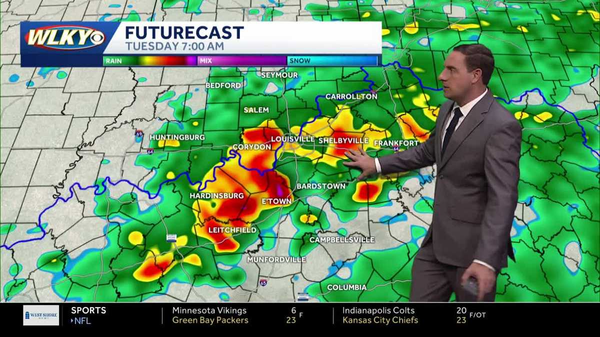Rain returns Monday night into Tuesday