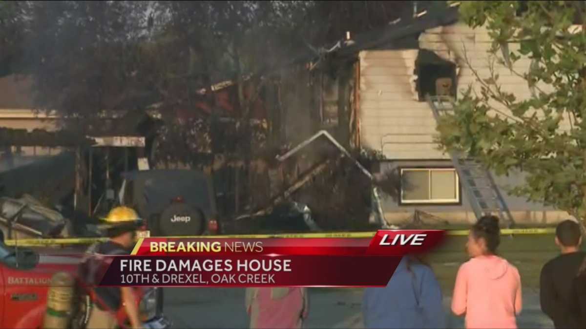 Home damaged by fire in Oak Creek