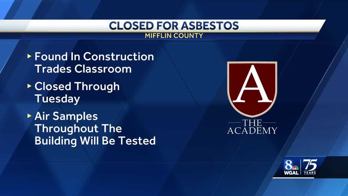 Mifflin County school closed Tuesday for asbestos testing