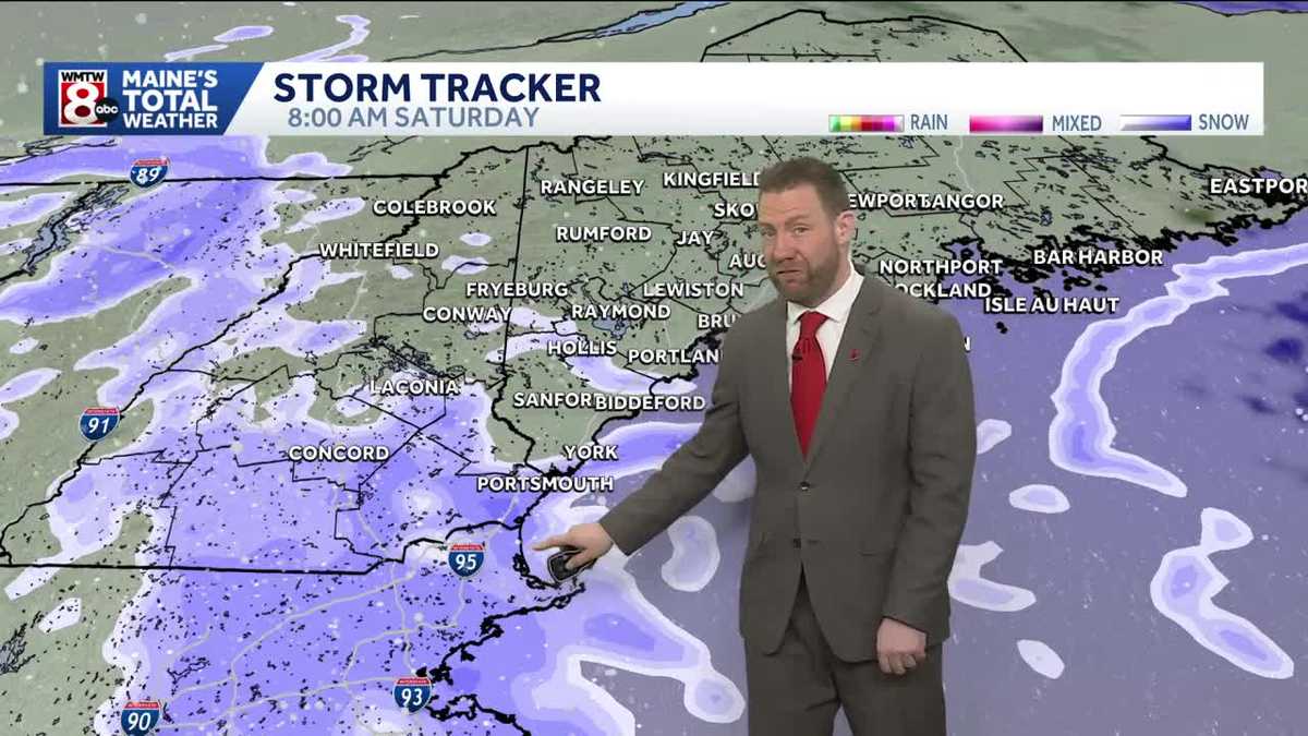 Bitter blast hits Maine and snow adds up further south