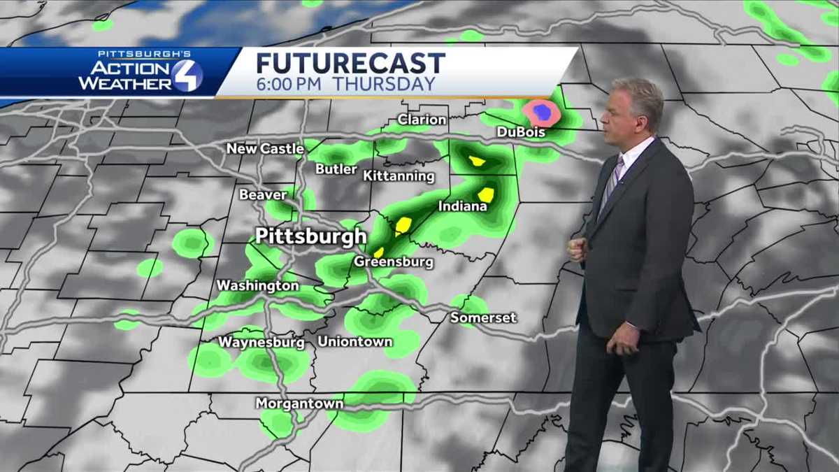 Cool temps with scattered showers on Thursday