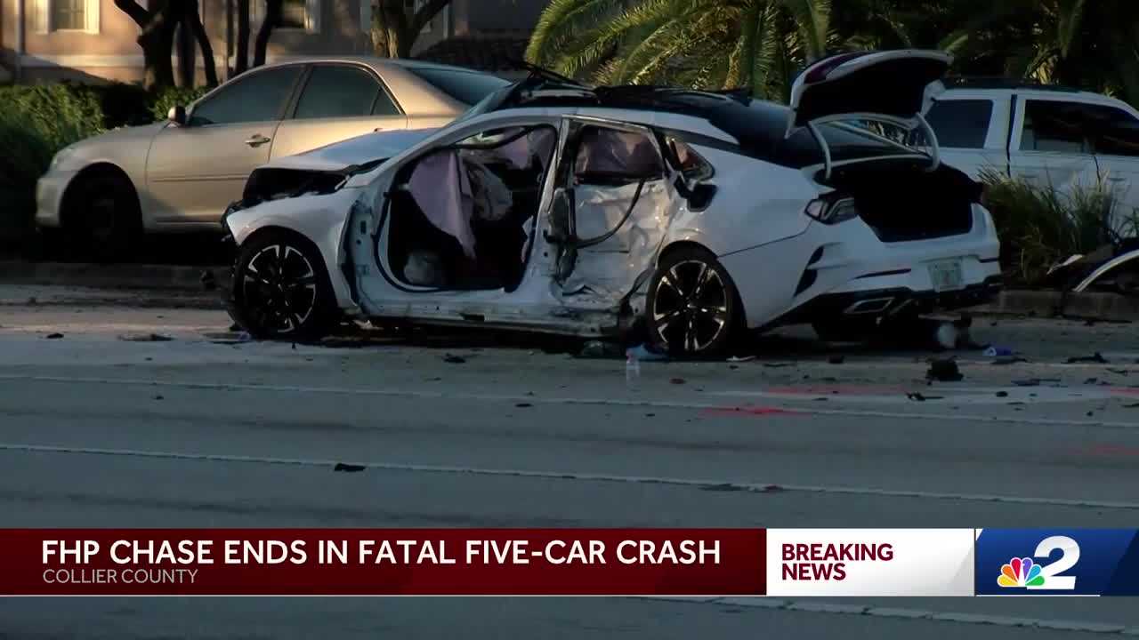 1 dead, multiple injured after vehicle pursuit ends in 5-vehicle crash ...