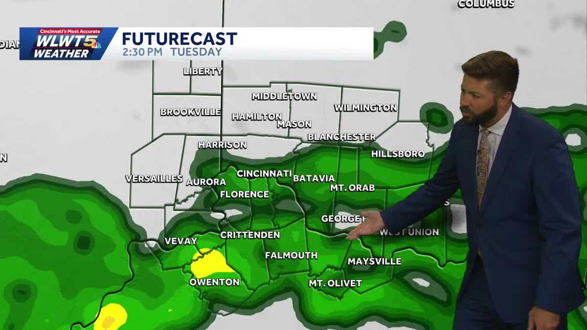 Timeline: When scattered showers impact Greater Cincinnati