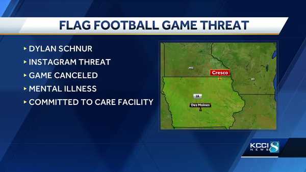 iowa man who made threats toward flag football game found not guilty by reason of insanity