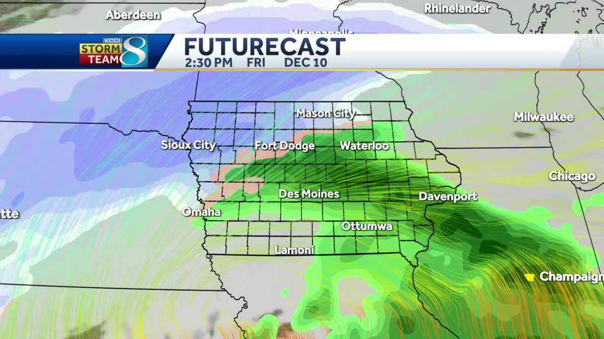 Futurecast shows winter storm moving through Iowa