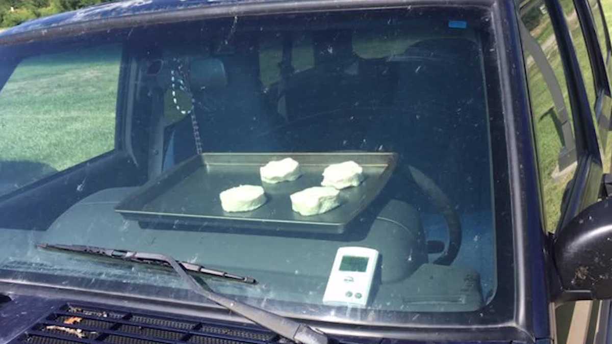 NWS Omaha attempts to cook biscuits inside car during heat wave
