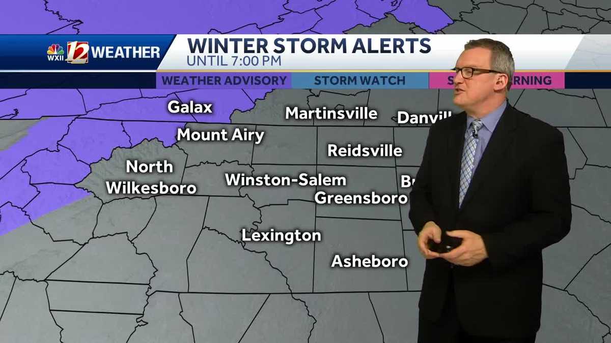 WATCH: Wintry Friday west, periods of Triad rain