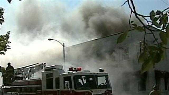 Milwaukee firefighters battle 5-alarm fire in Riverwest