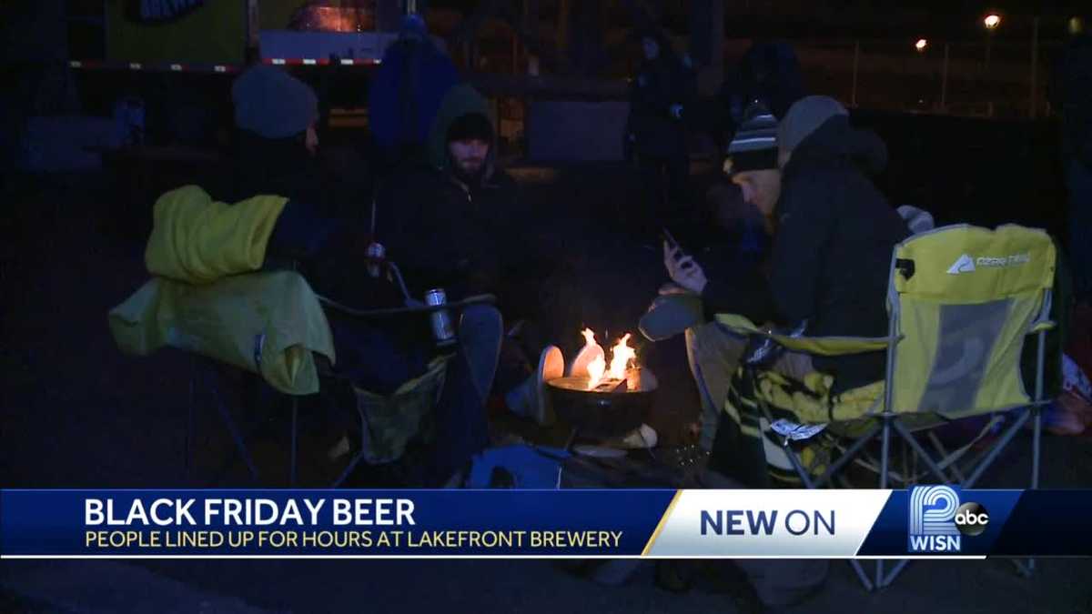 People line up overnight for Lakefront Brewery's Black Friday tradition